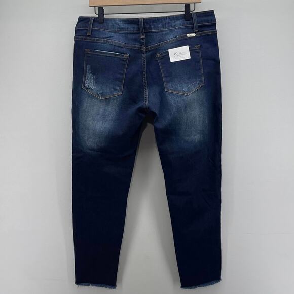 KanCan Mid Rise Dark Denim Skinny Jeans Style KC6003D-B - Picture 2 of 5
